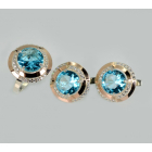 Серебряный набор с золотыми пластинами