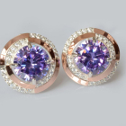 Срібні сережки з золотими пластинами