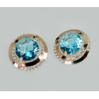 Срібні сережки з золотими пластинами