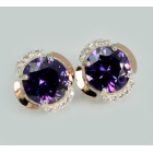 Срібні сережки з золотими пластинами