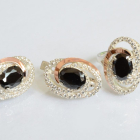 Серебряный набор с золотыми пластинами