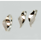 Серебряный набор с золотыми пластинами