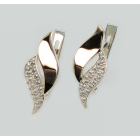 Серебряные серьги с золотыми пластинами