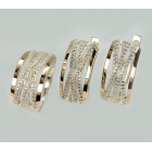 Серебряный набор с золотыми пластинами