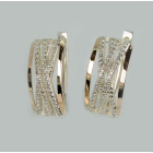 Срібні сережки з золотими пластинами