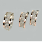 Серебряный набор с золотыми пластинами