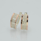 Серебряные серьги с золотыми пластинами