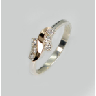 Срібна каблучка з золотими вставками