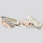 Серебряные серьги с золотыми пластинами