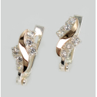 Серебряные серьги с золотыми пластинами