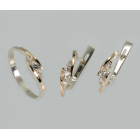 Серебряный набор с золотыми пластинами