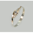 Срібна каблучка з золотими вставками