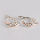 Серебряные серьги с золотыми пластинами