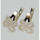 Серебряные серьги с золотыми пластинами