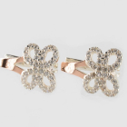 Серебряные серьги с золотыми пластинами