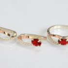 Серебряный набор с золотыми пластинами