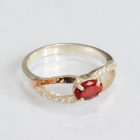 Срібна каблучка з золотими вставками