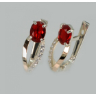 Срібні сережки з золотими пластинами