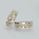 Срібні сережки з золотими пластинами