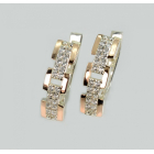 Срібні сережки з золотими пластинами