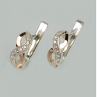 Срібні сережки з золотими пластинами