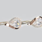 Срібні сережки з золотими пластинами