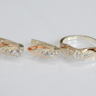 Серебряный набор с золотыми пластинами