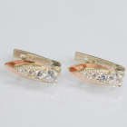 Серебряные серьги с золотыми пластинами