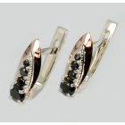 Серебряные серьги с золотыми пластинами