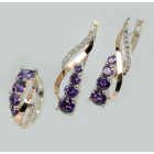 Серебряный набор с золотыми пластинами