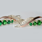 Срібні сережки з золотими пластинами