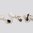 Серебряный набор с золотыми пластинами