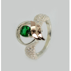 Срібна каблучка з золотими вставками