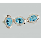 Серебряный набор с золотыми пластинами