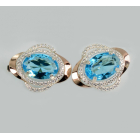 Срібні сережки з золотими пластинами