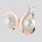 Срібні сережки з золотими пластинами