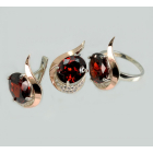 Серебряный набор с золотыми пластинами