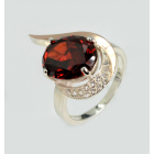 Срібна каблучка з золотими вставками