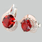 Серебряные серьги с золотыми пластинами