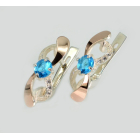 Серебряные серьги с золотыми пластинами