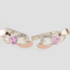 Серебряные серьги с золотыми пластинами