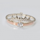 Срібна каблучка з золотими вставками