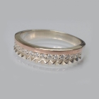 Срібна каблучка з золотими вставками