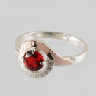 Срібна каблучка з золотими вставками