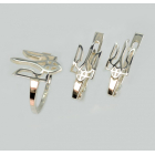 Серебряный набор с золотыми пластинами