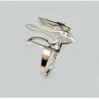 Срібне кільце з золотими пластинами в виді Герба