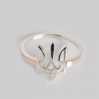 Срібне кільце з золотими пластинами в виді Герба