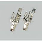 Серебряные серьги с золотыми пластинами