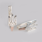 Серебряные серьги с золотыми пластинами