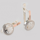 Срібні сережки з гербом України